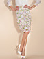  ts la vendimia de flores collar de molde impresa blusa y falda de conjunto