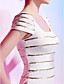  Sheath/ Column Square Knee-length Spandex Over Sequined Cocktail Dress