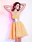  A-line Sweetheart Knee-length Organza Cocktail Dresses