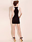  TS Waist Curved Color Block Jersey Dress
