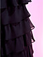  A-line Scoop Short/ Mini Chiffon Cocktail Dress