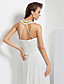  a-line Juwel bodenlangen Chiffon Abendkleid