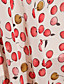  TS Ruched V-neck Cherry Printed Dress with Waist Belt