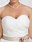  Ball Gown Sweetheart Chapel Train Chiffon Plus Size Wedding Dress