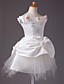  Ball Gown Off-the-shoulder Knee-length Satin Sleeveless Flower Girl Dress