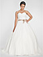  Ball Gown Sweetheart Chapel Train Chiffon Plus Size Wedding Dress
