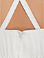 gaine / colonne v-cou balayage / pinceau train robe de mariée en mousseline de soie plus la taille