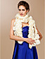  Luxurious Lace With Satin Flowers Wedding / Special Occasion Shawl