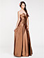  A-line Sweetheart Floor-length Stretch Satin Bridesmaid Dress