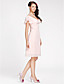  A-line V-neck Knee-length Chiffon Bridesmaid Dress
