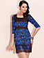  ts pizzo stampa banane tagliate vestito