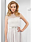  A-line Jewel Asymmetrical Stretch Satin Organza Evening Dress