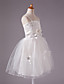  A-line Spaghetti Straps Knee-length Satin Sleeveless Flower Girl Dress