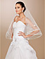  One-tier Tulle Ribbon Edge Elbow Wedding Veil
