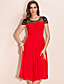  TS Mesh Shoulders Self-belted Midi Dress (More Colors)