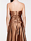 A-line Sweetheart Floor-length Stretch Satin Bridesmaid Dress