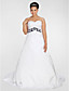  Ball Gown Sweetheart cappella treno Satin plus size abito da sposa