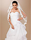  Two-tier Tulle Pencil Edge Fingertip Wedding Veil With Rhinestones (More Colors)