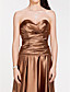  A-line Sweetheart Floor-length Stretch Satin Bridesmaid Dress