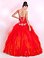  Ball Gown Strapless Floor-length Organza Prom Dress