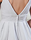  A-line V-neck Ankle-length Chiffon Wedding Dress
