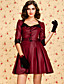  TS VINTAGE Baroque Style Contrast Color Dress with Belt