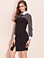  TS Checked Chiffon Long Sleeve Shirt Dress