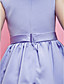  Ball Gown Jewel Ankle-length Satin Flower Girl Dress