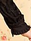 ts vintage hoge kraag jacquard pofmouw jurk