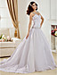  Ball Gown V-neck Court Train Taffeta  Wedding Dress