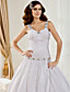  Ball Gown V-neck Court Train Taffeta  Wedding Dress