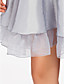  A-line Halter Knee-length Organza Over Taffeta Bridesmaid Dress