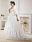  Ball Gown Sweetheart  Chapel Train Taffeta  Wedding Dress With A Wrap