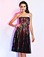  A-line Strapless Knee-length Tulle Dress