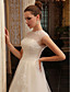  a-line jewel sweep / cepillo de de tren vestido de novia tulle