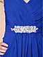  guaina / colonna scollo a V piano di lunghezza madre chiffon del vestito sposa
