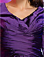  A-Line V-Neck knee-lunghezza raso stretch criss abito da cocktail croce