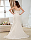  Trumpet/Mermaid Sweetheart Court Train Lace Wedding Dress With A Wrap
