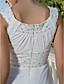  Sheath/Column Scoop Court Train Chiffon Wedding Dress