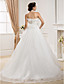  Ball Gown High Neck  Court Train Organza Wedding Dress