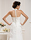  Trumpet/Mermaid Halter  Court Train Satin  Wedding Dress