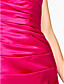  Sheath/ Column Straps Short/ Mini Satin Bridesmaid Dress