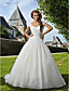  Ball Gown Sweetheart Chapel Train Tulle Wedding Dress