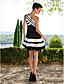  Ball Gown One Shoulder Short/Mini Satin Cocktail Party Dress