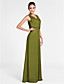  Sheath/Column Cowl Floor-length Chiffon Bridesmaid Dress