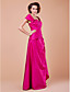  Sheath/Column Off-the-shoulder Floor-length Taffeta Mother Of The Bride Dress