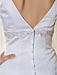  Trumpet/Mermaid V-neck Floor-length Sleeveless Satin Wedding Dress