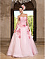  Ball Gown Sweetheart Floor-length Organza Taffeta Evening Dress