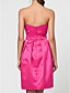  A-line Sweetheart Knee-length Satin Bridesmaid Dress With Flower(s)