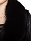  Charming Long Sleeve Fox Fur Collar Mink Fur Bottom Hem Evening/Casual Lambskin Leather Jacket